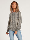 Volcom Womens Over N Out Sweater Animal Print